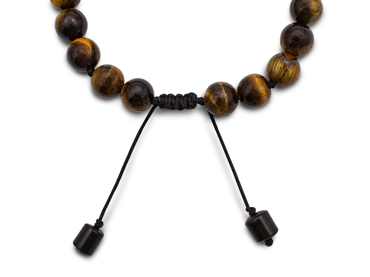 PULSERA CABALLERO GOLDEN DE OJO DE TIGRE.