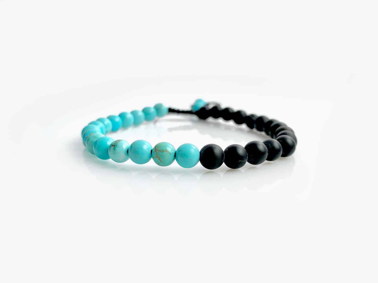 PULSERA CHAKRAS "VISHUDA" ÁGATA MATE Y HOWLITA AZUL