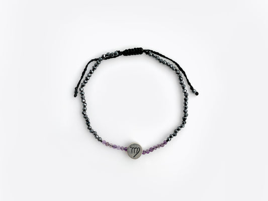 PULSERA DEL ZODIACO "VIRGO" CON ESPINELA.