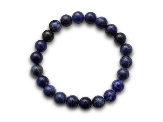 PULSERA ESFERAS DE SODALITA.
