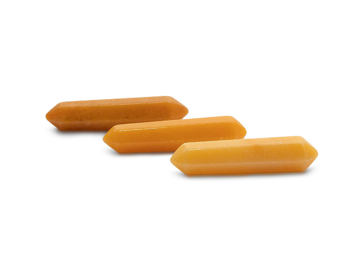 3 PUNTAS DE CALCITA AMARILLA MINERAL MINI.