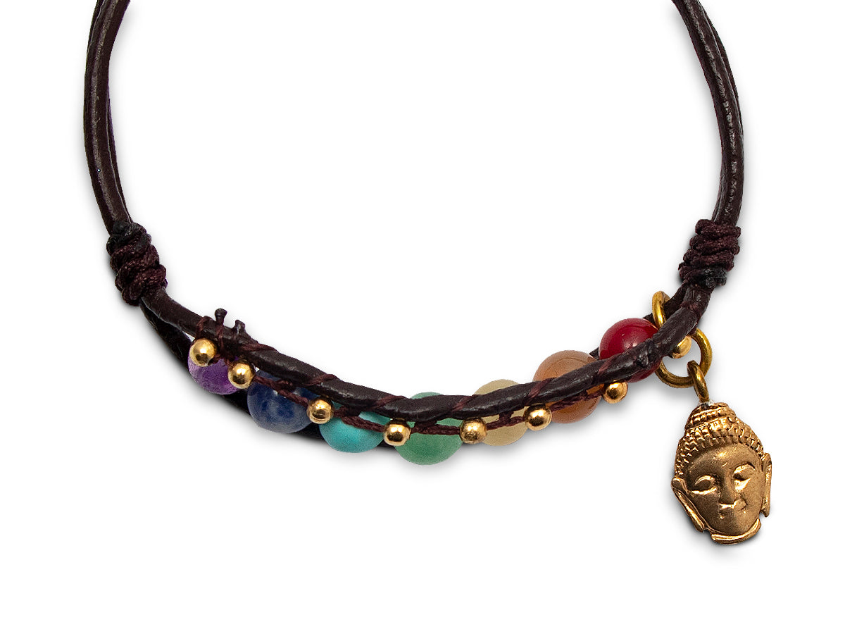 Pulsera Chakras Buda - detalle de textura y color