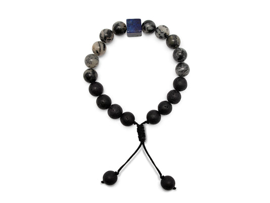 PULSERA CABALLERO CUBO LAPISLÁZULI.