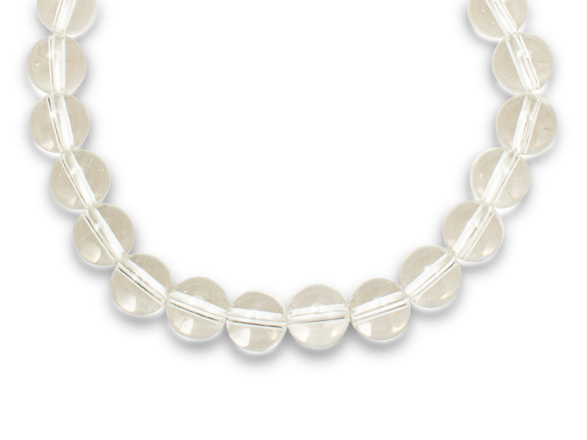 PULSERA ESFERAS DE CUARZO BLANCO