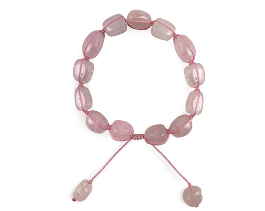 PULSERA DE CUARZO ROSA NUGGET.