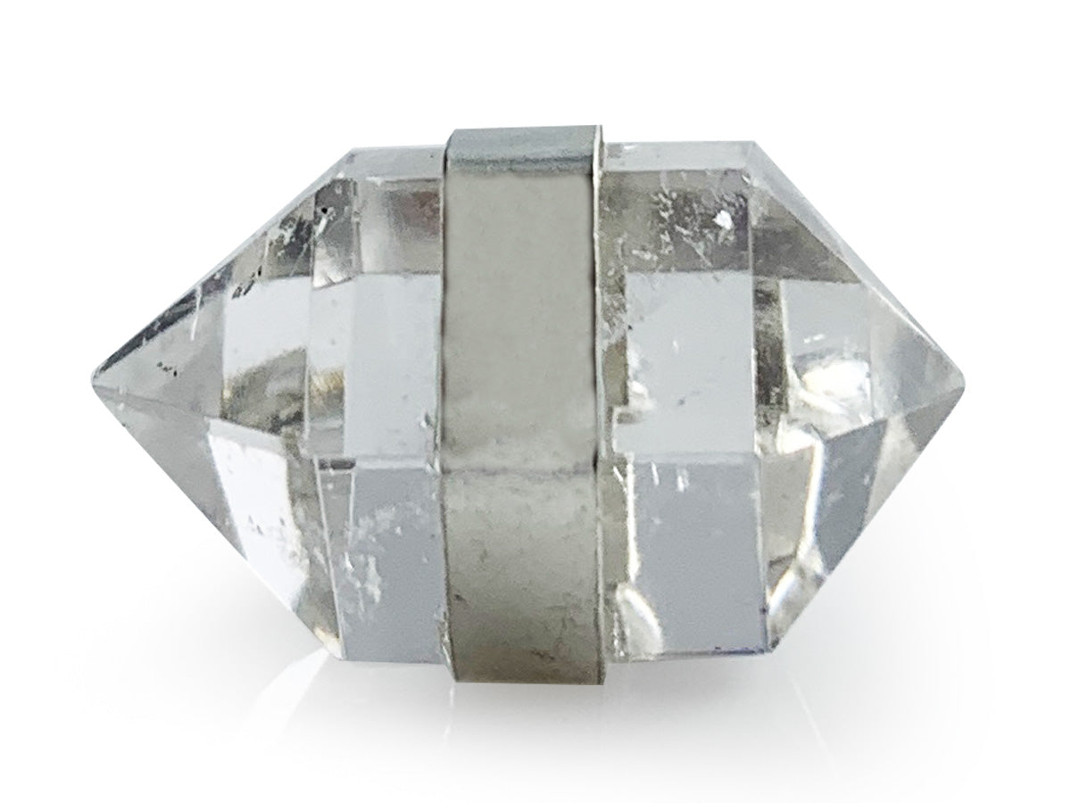 DIJE CUARZO BLANCO DOBLE PUNTA.