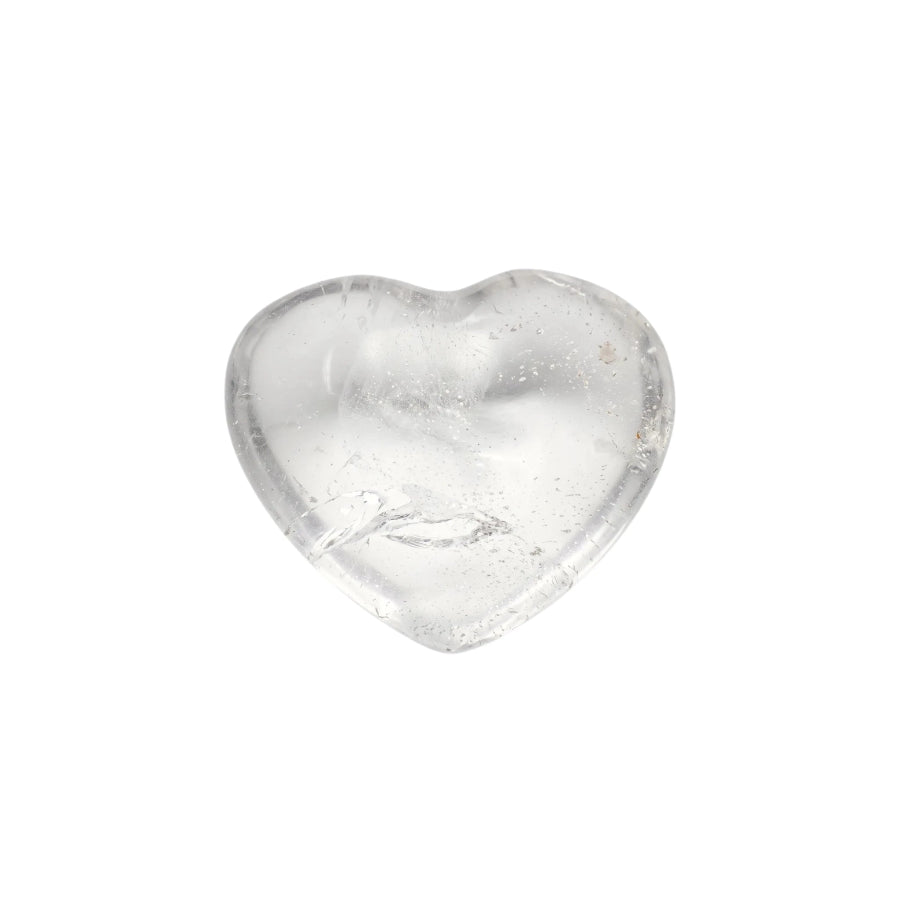 Figura de Corazón Puff en Cuarzo Blanco Tamaño Chico