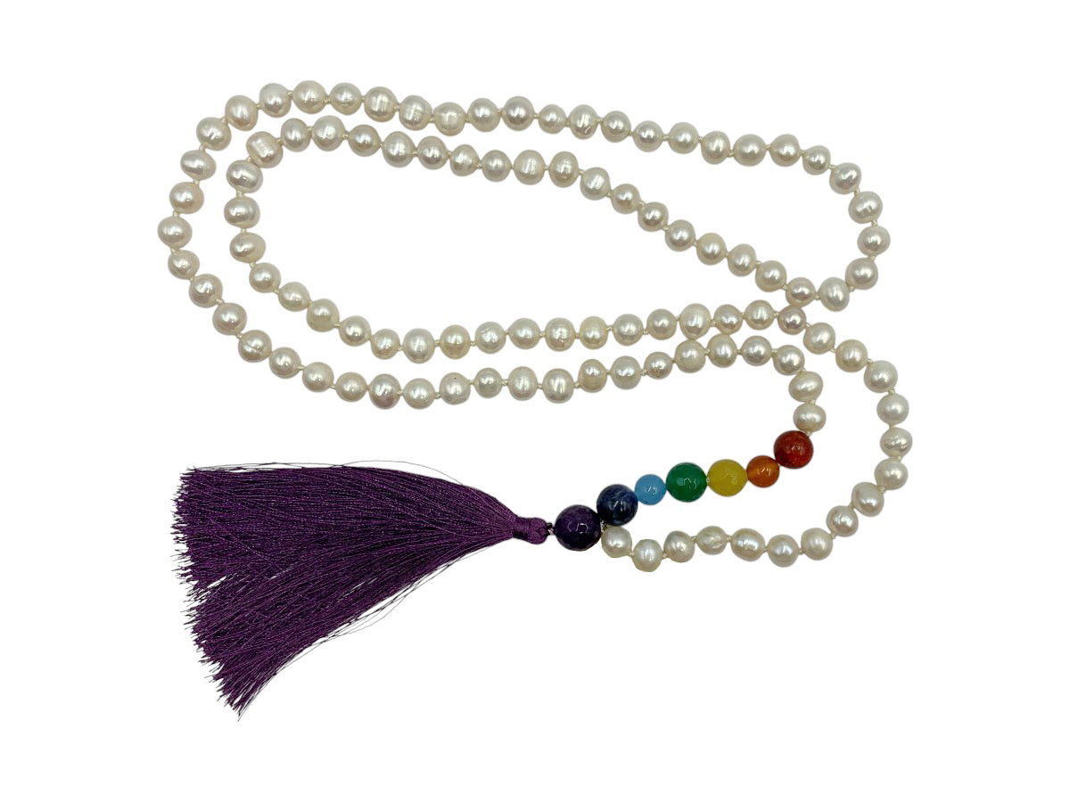 Japa Mala Collar Chakras - collar con dije