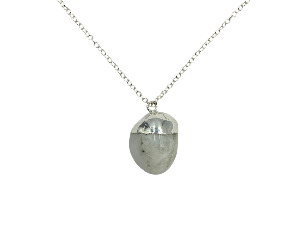 Collar Corto Piedra Luna - vista lateral