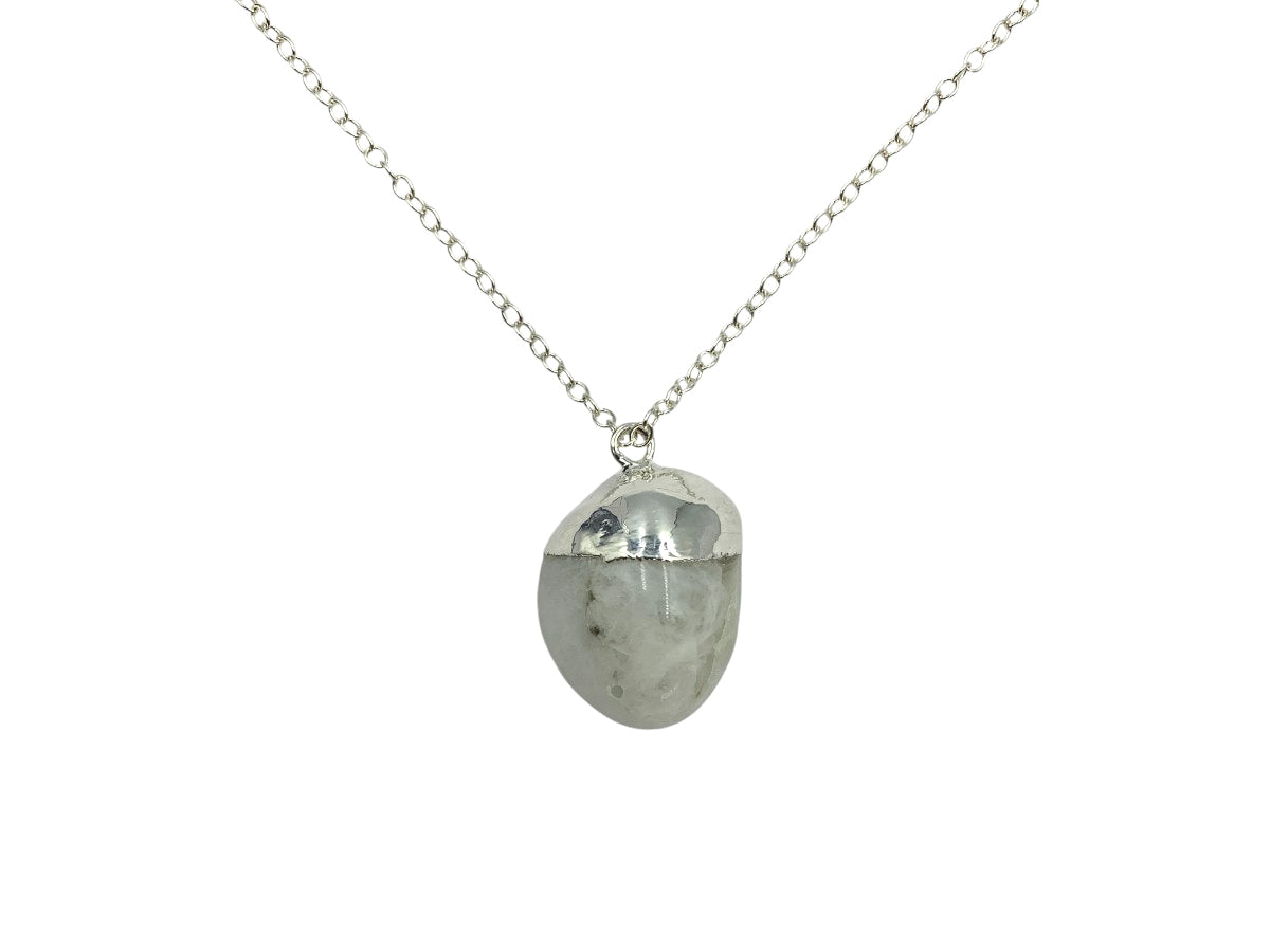 Collar Corto Piedra Luna - vista lateral
