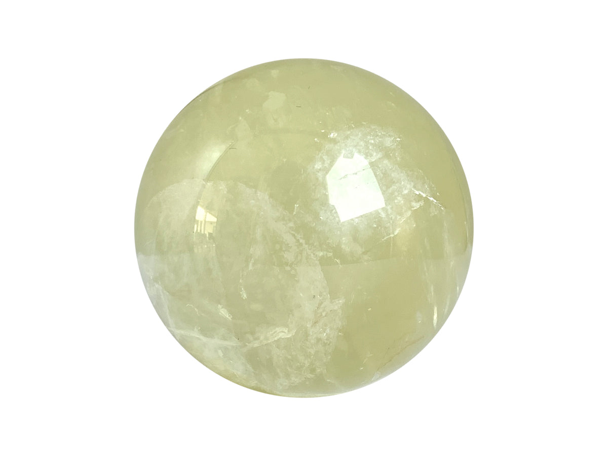 Esfera de Cuarzo Limón - en forma de esfera