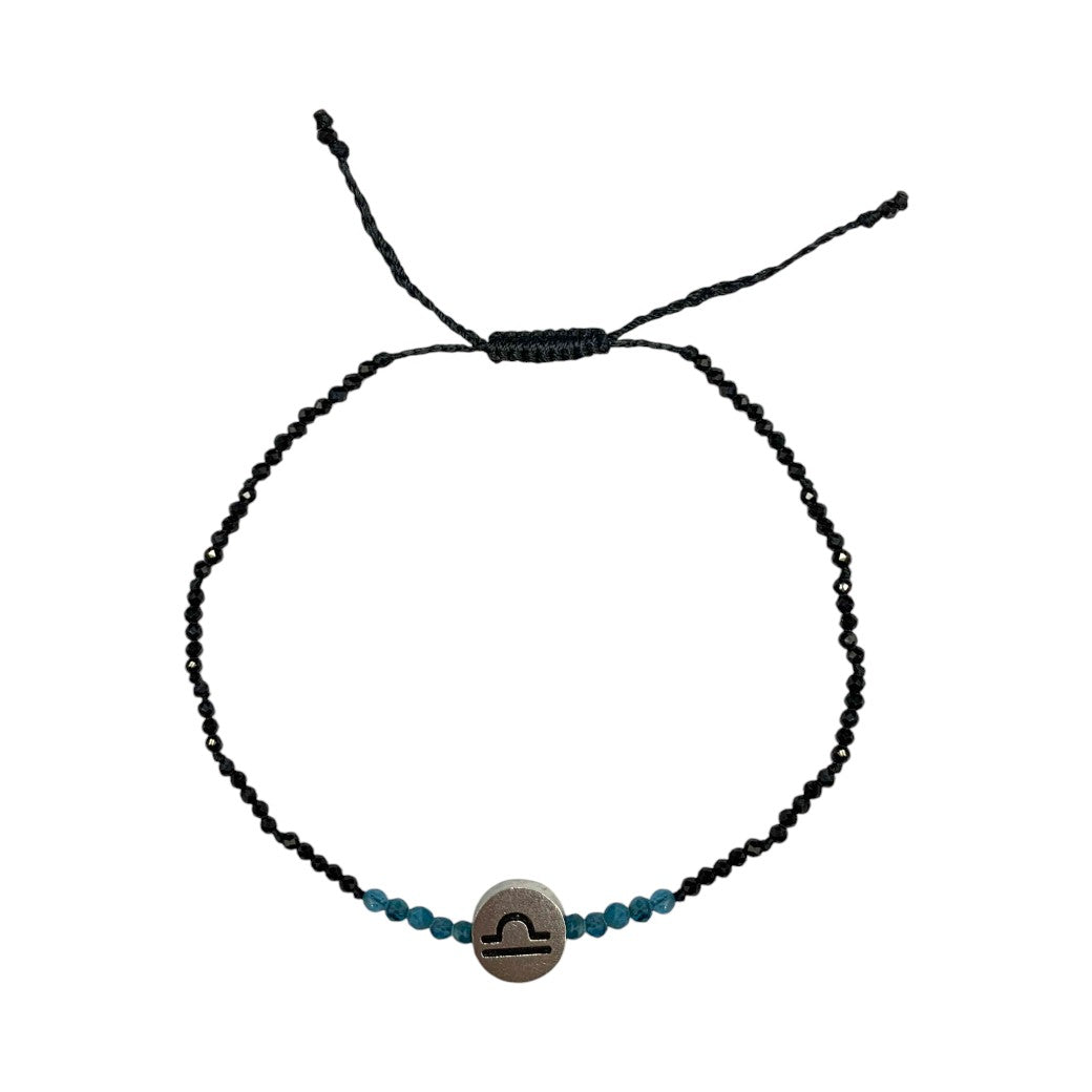 Pulsera del Zodiaco "libra"con Espinela - pulsera de piedras