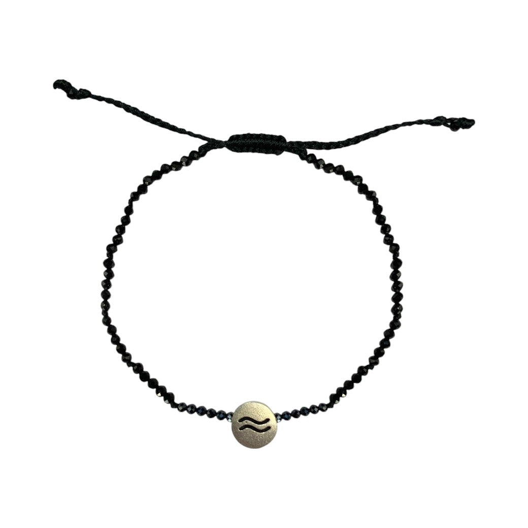 Pulsera del Zodiaco "acuario"con Espinela.) - pulsera de piedras