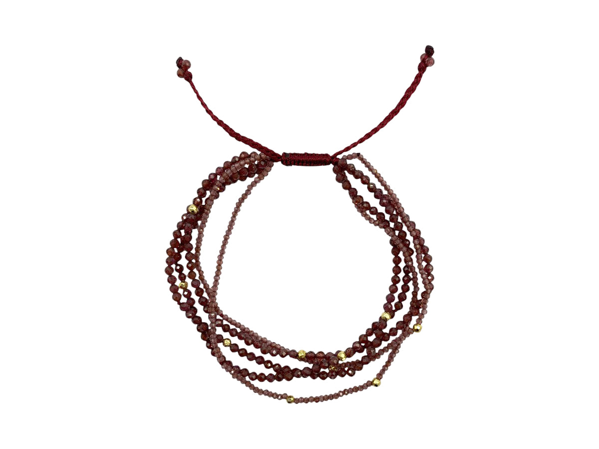 Brazalete de Granate - pulsera de piedras