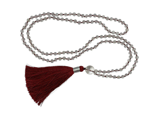 JAPA MALA COLLAR CUARZO BLANCO.