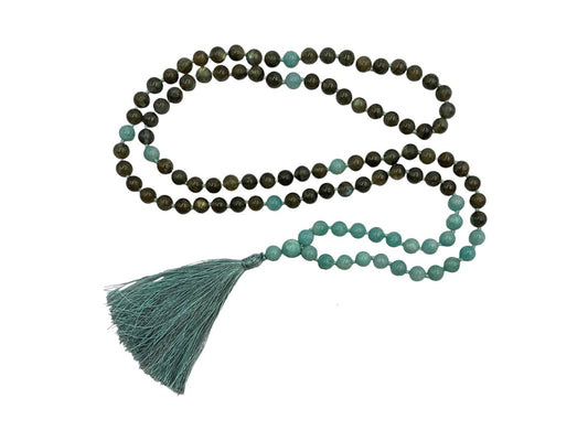 JAPA MALA COLLAR LABRADORITA.