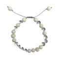 Pulsera de Cuarzo Blanco y Concha - pulsera de piedras