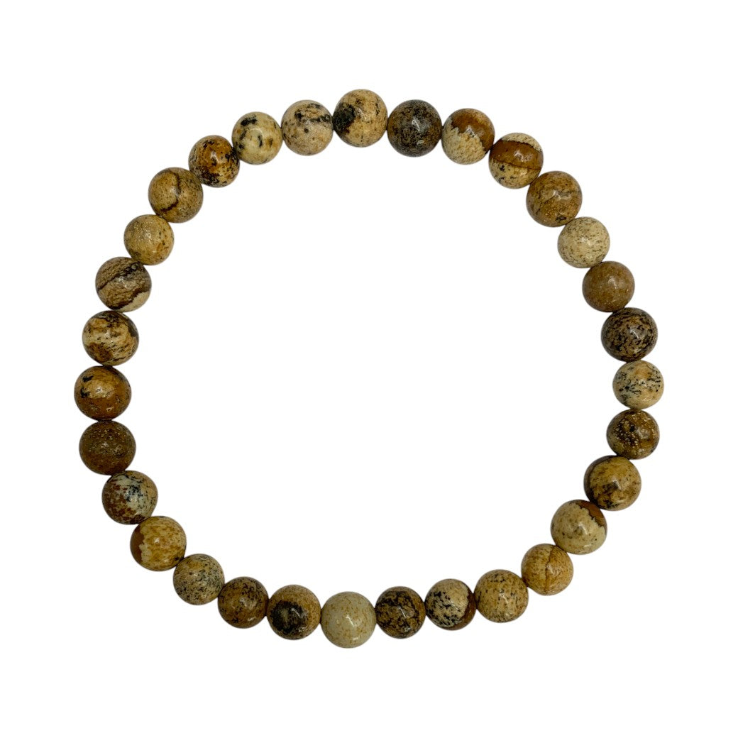Pulsera Esferas de Jaspe Paisaje - en forma de esfera