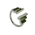 Anillo con Turmalina Verde - anillo con piedra