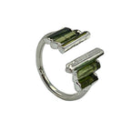 Anillo con Turmalina Verde - anillo con piedra