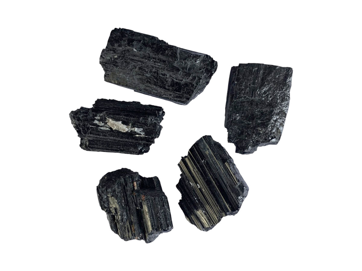 PAQUETE CON 5 PIEZAS DE TURMALINA NEGRA