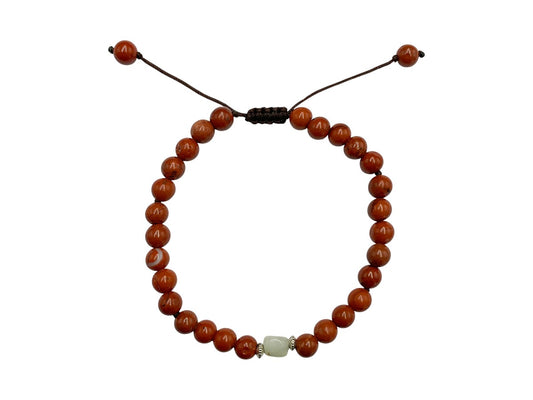 PULSERA CABALLERO JASPE ROJO