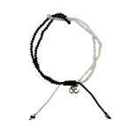 Pulsera Ying-yang Cuarzo Blanco y Espinela - pulsera de piedras