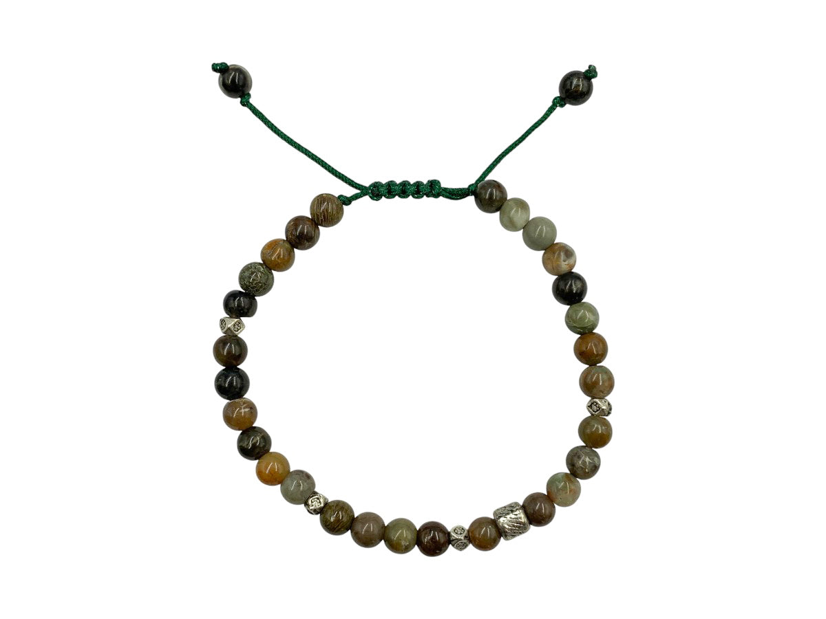 Pulsera Caballero Jaspe Oceánico - pulsera de piedras