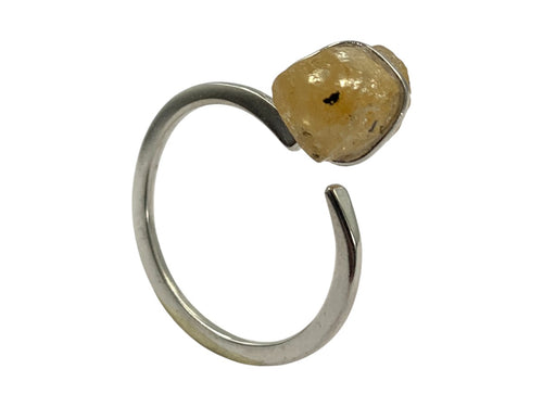 Anillo Topacio Imperial Rústico - anillo con piedra