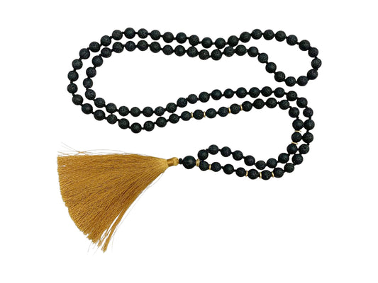 JAPA MALA COLLAR PIEDRA VOLCÁNICA.