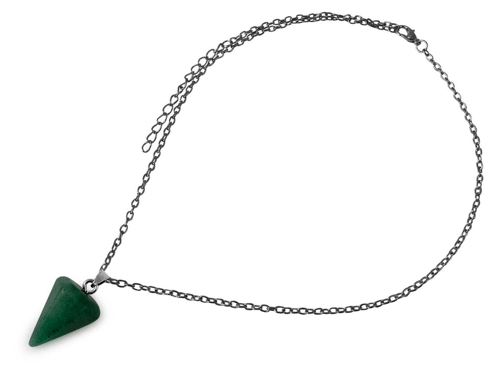 Collar Péndulo de Venturina Verde - tipo péndulo
