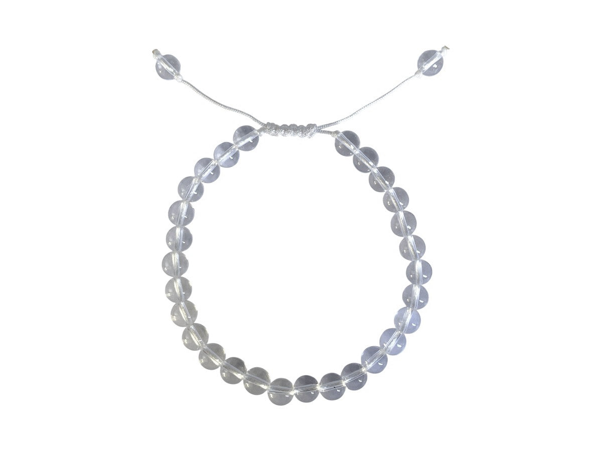 Pulsera Esferas de Cuarzo Blanco - en forma de esfera