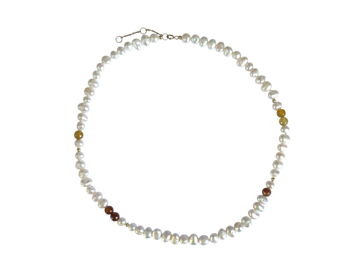 Collar Perla Blanca - collar con dije