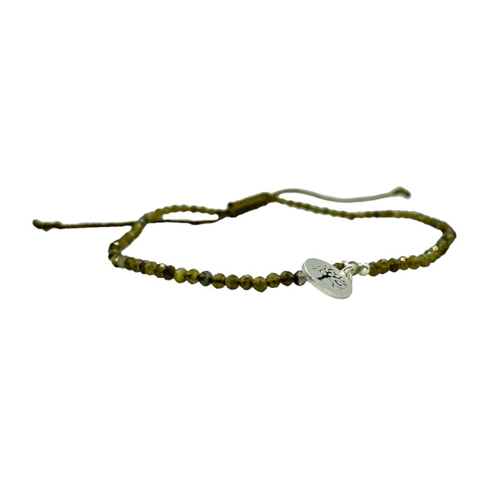 Pulsera Obsidiana Verde - vista lateral