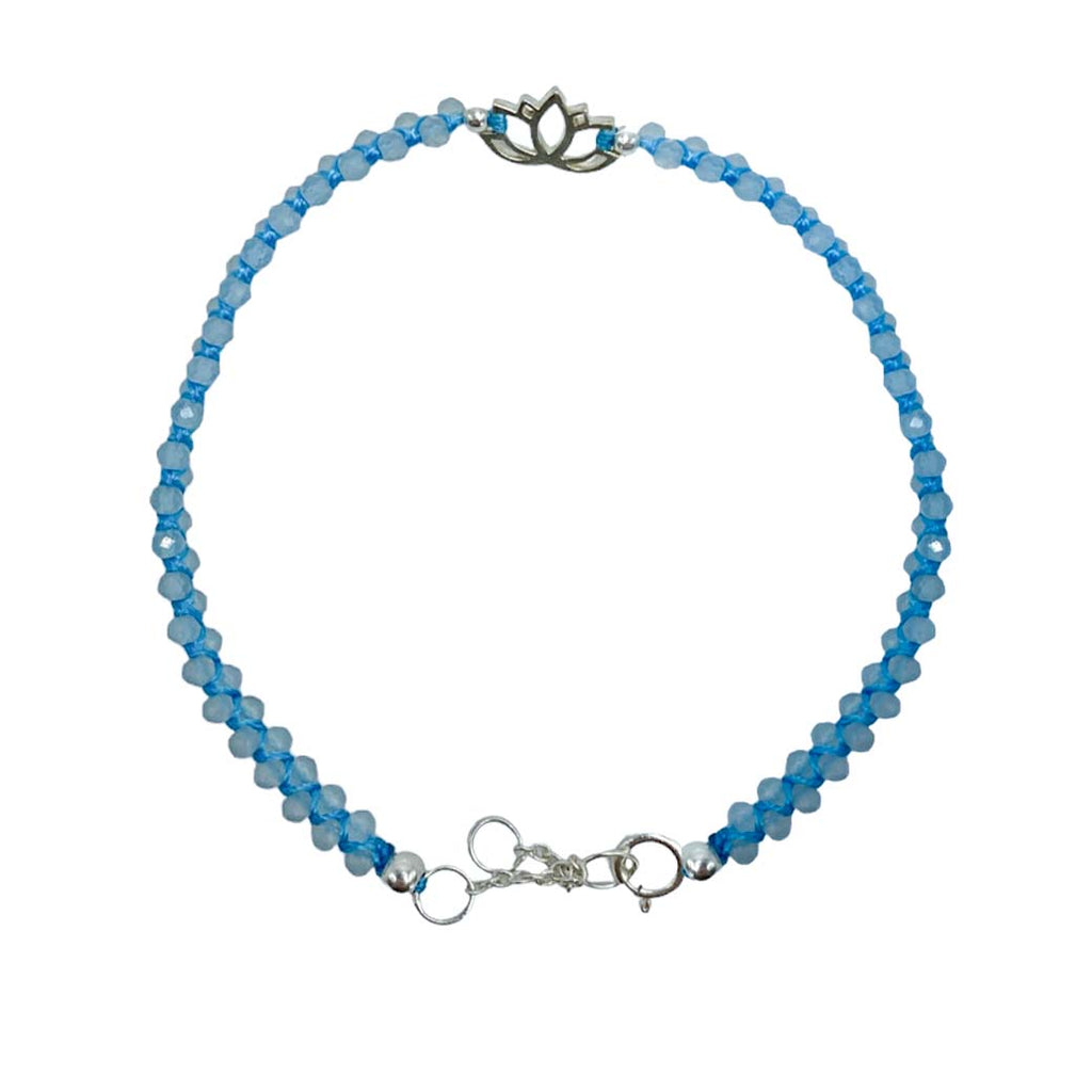 Pulsera Zig-zag Aguamarina - pulsera de piedras
