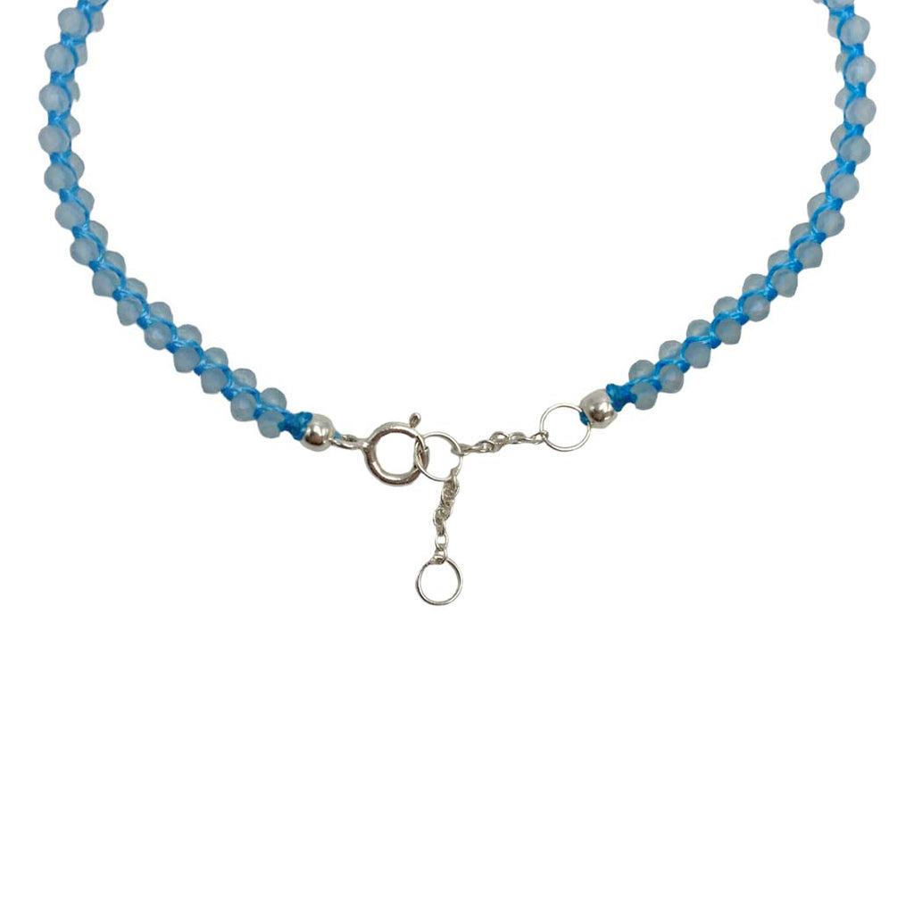 Pulsera Zig-zag Aguamarina - vista lateral