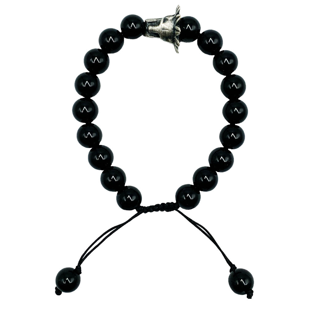 Pulsera Quetzalcóatl Ónix Negro - pulsera de piedras