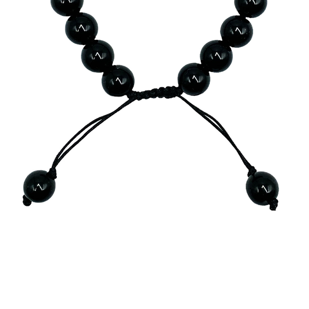 Pulsera Quetzalcóatl Ónix Negro - vista lateral