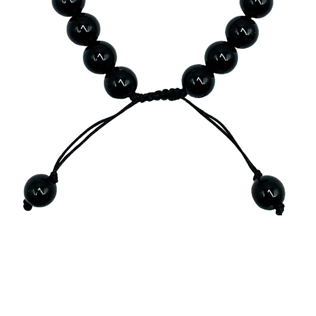 Pulsera Quetzalcóatl Ónix Negro - vista lateral