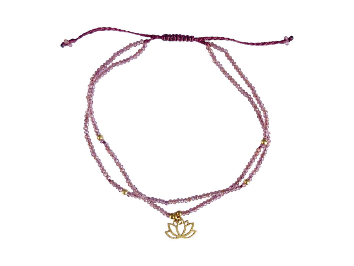 Pulsera de Granate Doble - pulsera de piedras