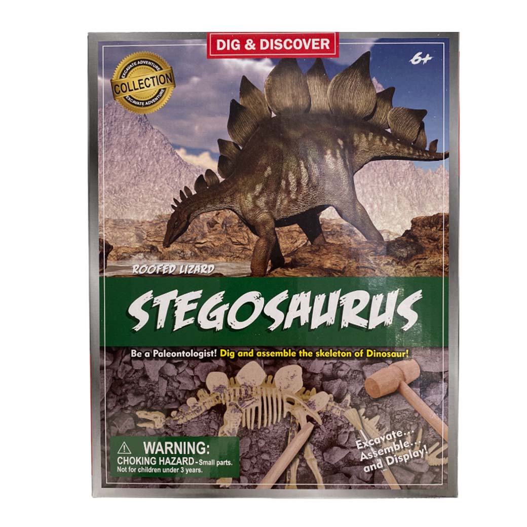 Kit Excavación Esqueleto Estegosaurio - modelo armable