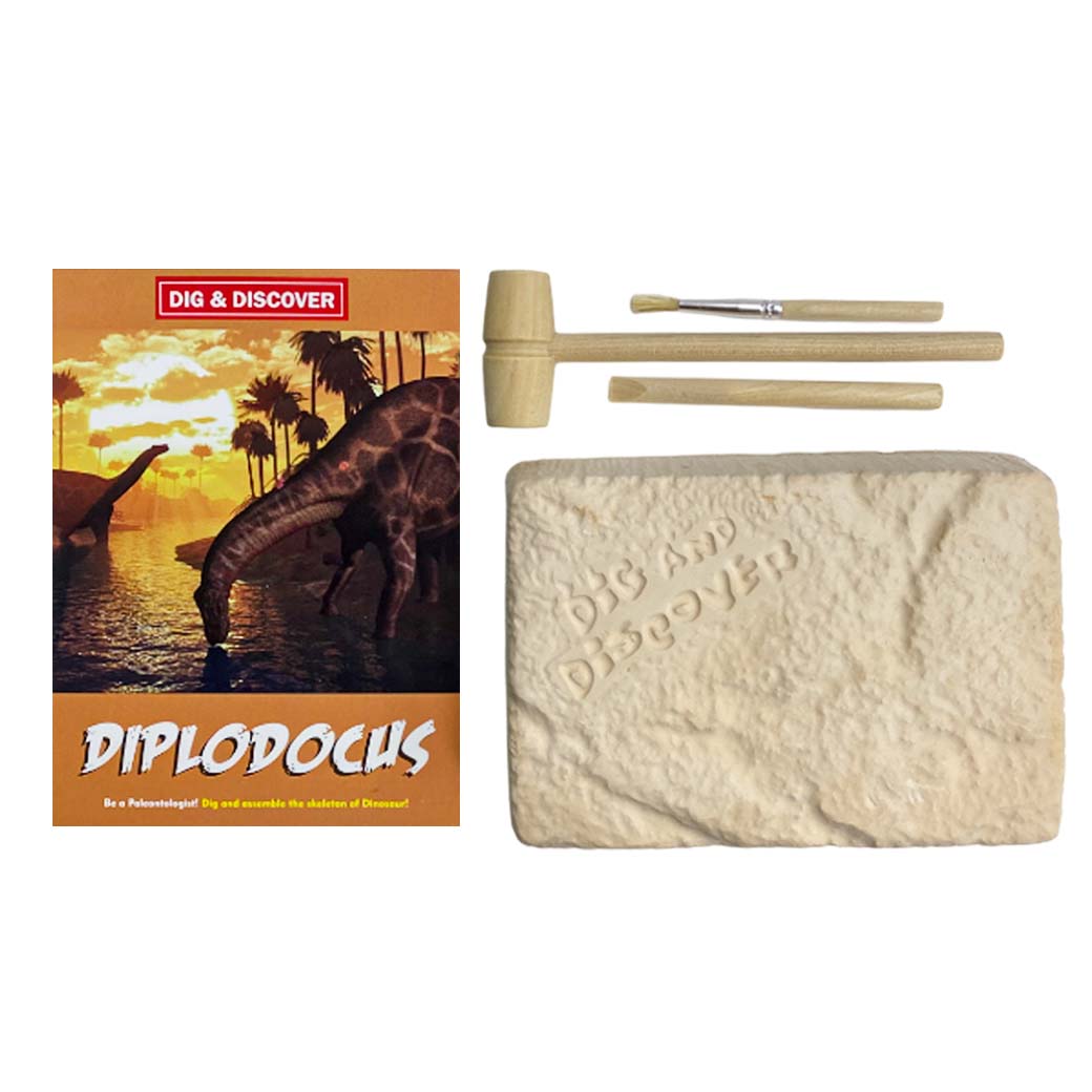 Kit Excavación Esqueleto Diplodocus - vista lateral