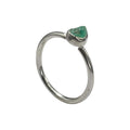 Anillo de Plata .925 Centro Esmeralda - anillo con piedra