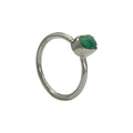 Anillo de Plata .925 Centro de Venturina Verde - anillo con piedra