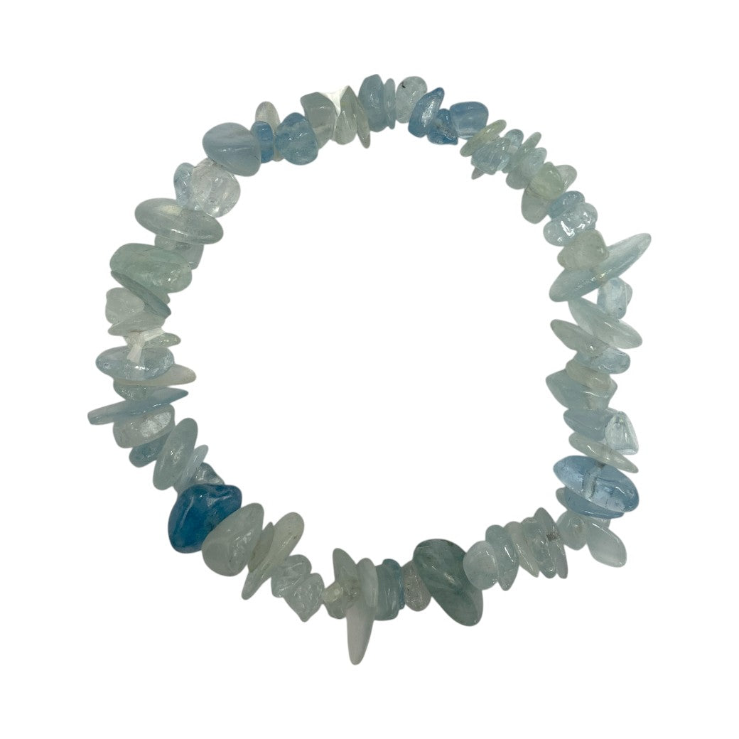 Pulsera Chips de Aguamarina - pulsera de piedras