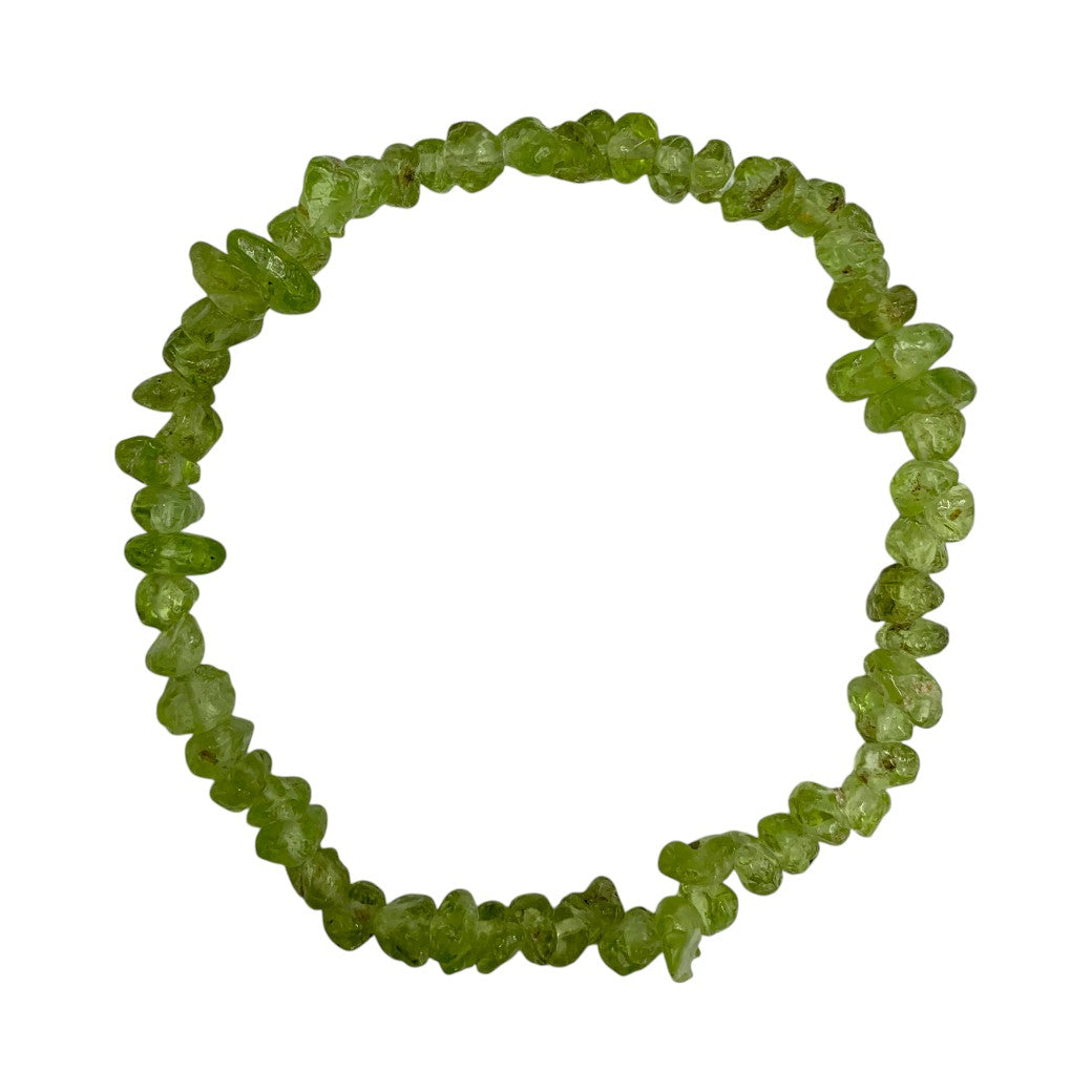 Pulsera Chips de Peridoto - pulsera de piedras