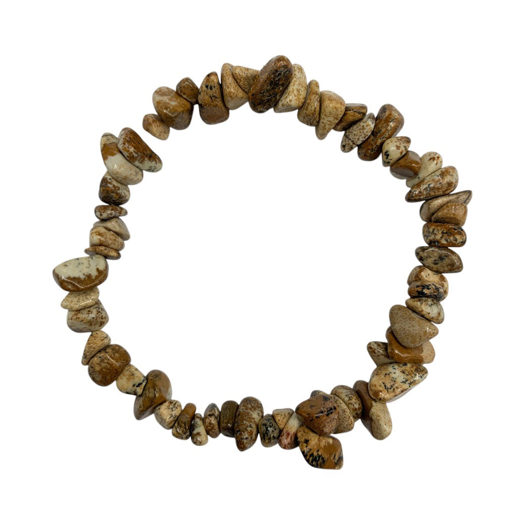 Pulsera Chips de Jaspe Paisaje - pulsera de piedras