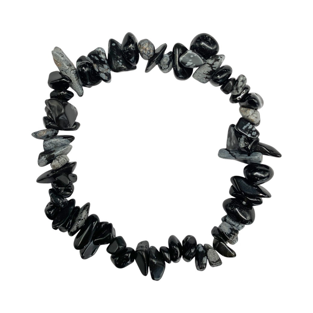 Pulsera Chips de Obsidiana Nevada - pulsera de piedras
