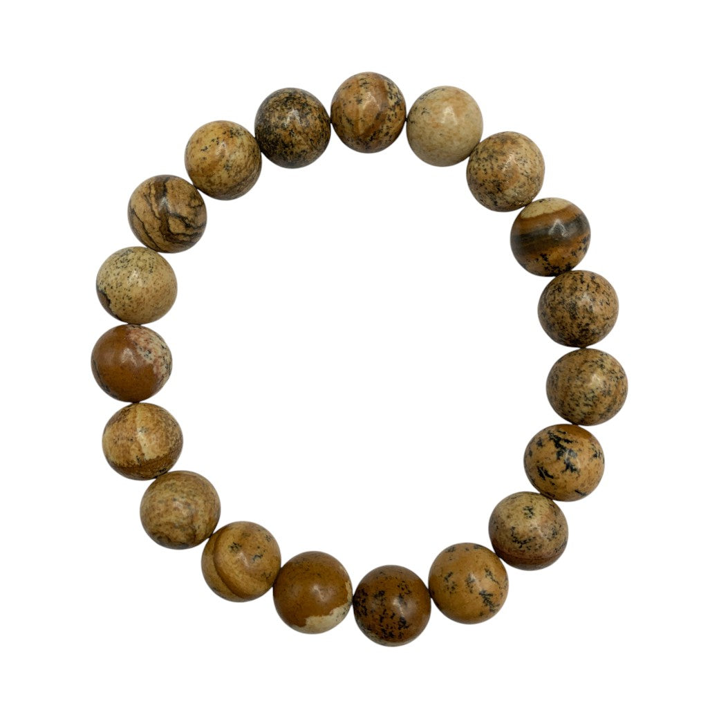 Pulsera Esferas de Jaspe Paisaje - en forma de esfera
