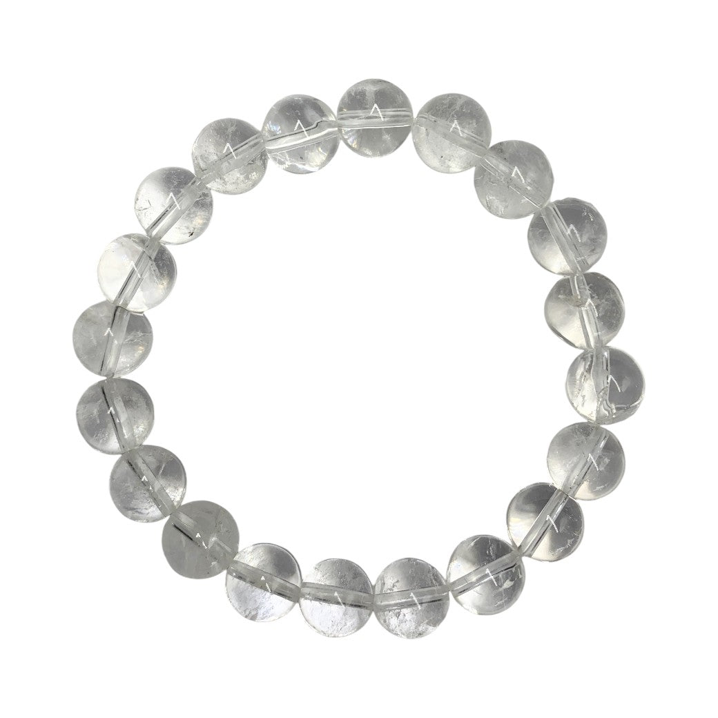 Pulsera Esferas de Cuarzo Blanco - en forma de esfera